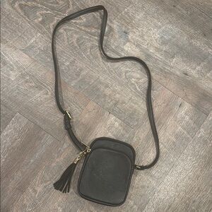Black Small Multi Pocket Crossbody Bag